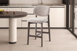Chaise de comptoir Carmen Chêne Fumé Ote Milan130 Sable