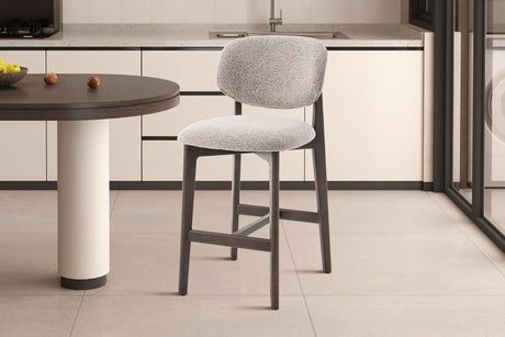 Chaise de comptoir Carmen Chêne Fumé Ote Milan130 Sable
