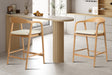 Chaise de comptoir Claire Frêne Naturel Milan 103 Beige