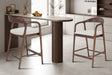 Chaise de comptoir Claire Frêne Noyer Milan 103 Beige