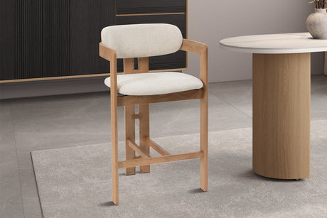 Chaise de comptoir Camille Frêne Naturel Ote Milan 103 Beige