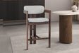 Chaise de comptoir Camille Frêne Noyer Ote Milan 103 Beige