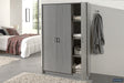 Armoire Ray 3 portes Chêne gris