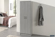 Armoire de rangement Ray 2 portes 4 étagères Chêne gris