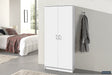 Armoire de rangement Ray 2 portes 4 étagères Blanc