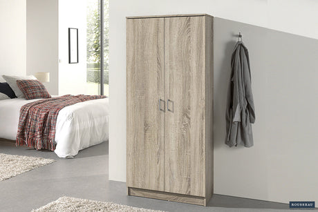 Armoire de rangement Ray 2 portes 4 étagères Sonoma