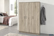 Armoire de rangement Ray 3 portes 4 étagères Sonoma