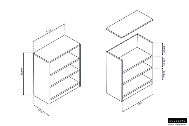 Bibliothèque Space - dimensions