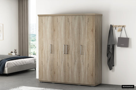 Armoire Mike 4 portes Sonoma