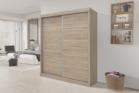 Armoire Mike 2 Portes Coulissantes Sonoma