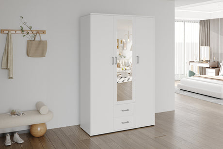 Armoire Marc 3 portes avec miroir Blanc