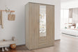 Armoire Marc 3 portes avec miroir Sonoma