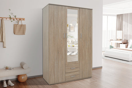 Armoire Marc 3 portes avec miroir Sonoma
