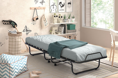 Lit pliable Bruxelles 90x200 Métal Noir