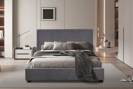 Lit Roma 140x200 Tissu Gris