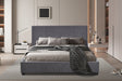Lit Roma 160x200 Tissu Gris