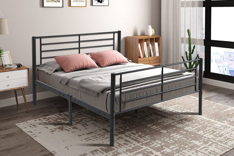 Lit Sammy 160x200 Métal Gris foncé