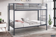 Lit superposé Sammy 90x200 Métal Gris foncé