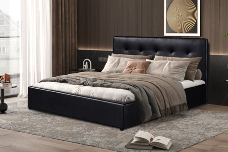 Lit Coffre Porto 160x200 PU Noir