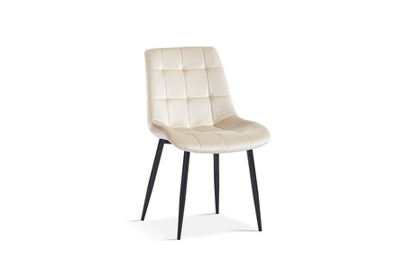 Chaise Juta Velours Beige - vue 2