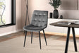 Chaise Juta Velours Gris foncé