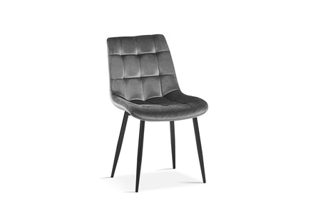 Chaise Juta Velours Gris foncé - vue 2