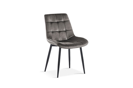 Chaise Juta Velours Taupe - vue 2