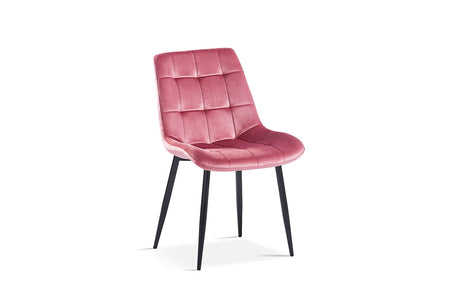 Chaise Juta Velours Rose - vue 2
