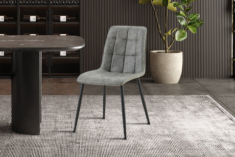 Chaise Furas Vintage PU Gris - vue 2