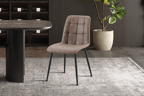Chaise Furas Vintage PU Brun - vue 2