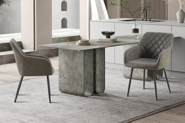 Chaise Peron PU Micro fibre Gris
