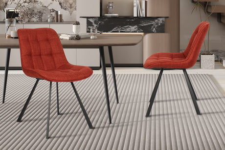 Chaise Ariba Ote Tissu Montego 253 Rouge