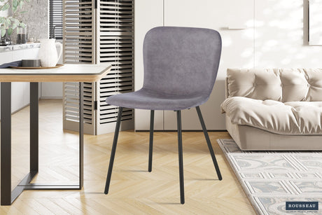 Chaise Susan PU Taupe - vue 2