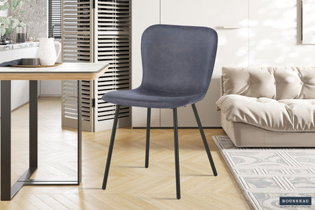 Chaise Susan PU Gris foncé - vue 2