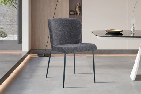 Chaise Lisa Tissu Fabb Raven 13 Gris foncé - vue 2