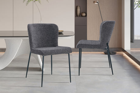 Chaise Lisa Tissu Fabb Raven 13 Gris foncé