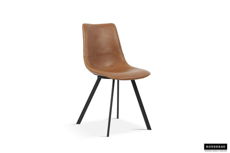 Chaise Oslo PU Cognac - vue 2
