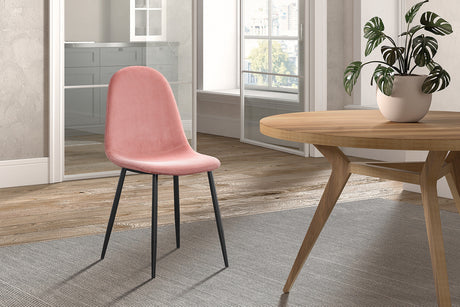 Chaise Boy Velours Rose - vue 2