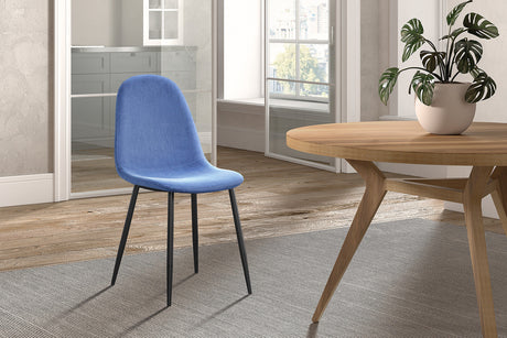 Chaise Boy Velours Bleu clair - vue 2