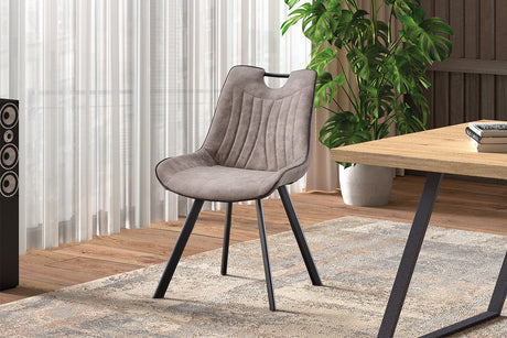 Chaise Pablo PU Micro fibre Gris - vue 2