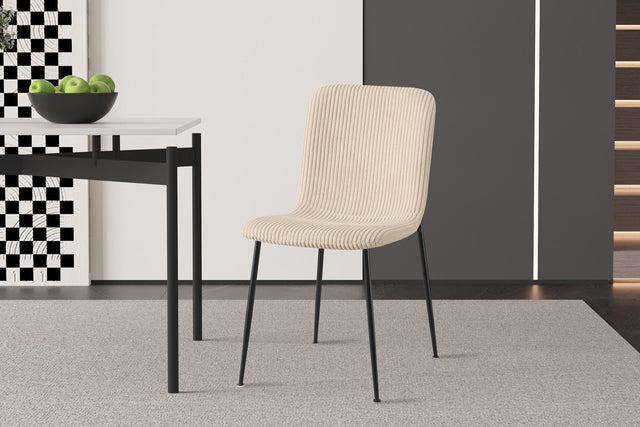Chaise Alice Corduroy Beige - vue 2