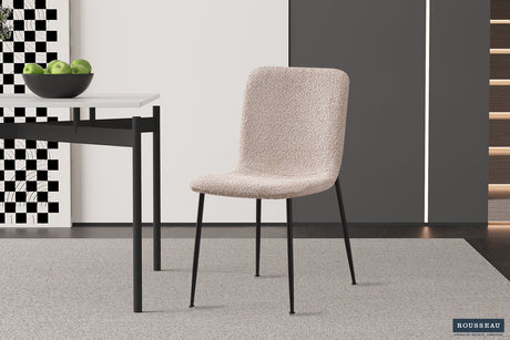 Chaise Alice Bouclé Beige - vue 2