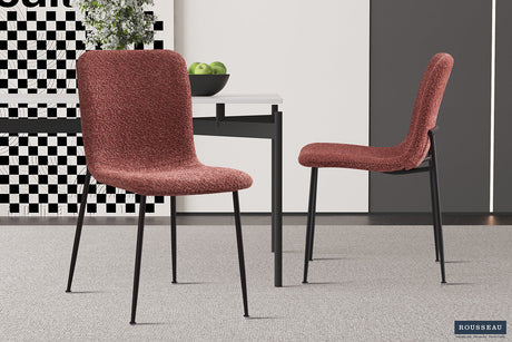 Chaise Alice Bouclé Rose