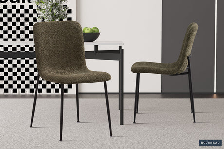 Chaise Alice Bouclé Vert