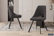 Chaise Filou Bouclé Gris Dos PU Gris clair