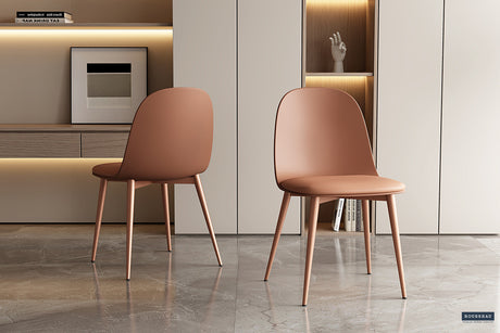 Chaise Jasmin Assise PP Coussin PU Terracotta