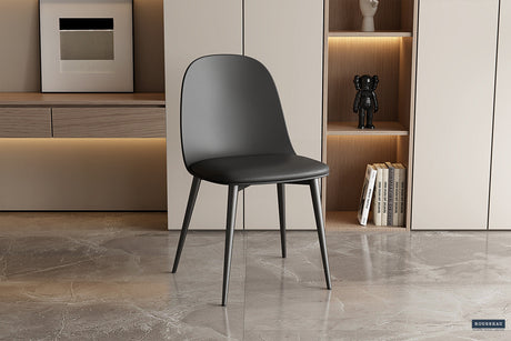 Chaise Jasmin Assise PP Coussin PU Noir - vue 2