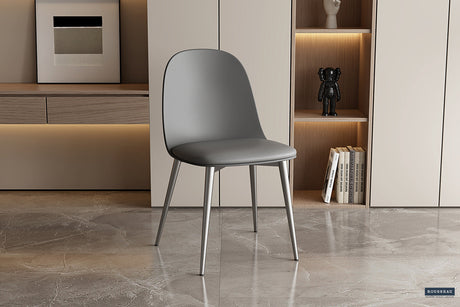 Chaise Jasmin Assise PP Coussin PU Gris - vue 2