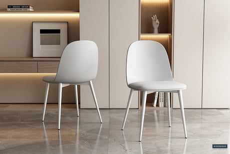Chaise Jasmin Assise PP Coussin PU Blanc