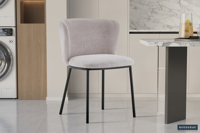 Chaise Arthur Tissu Ote Belfast 23 Beige - vue 2